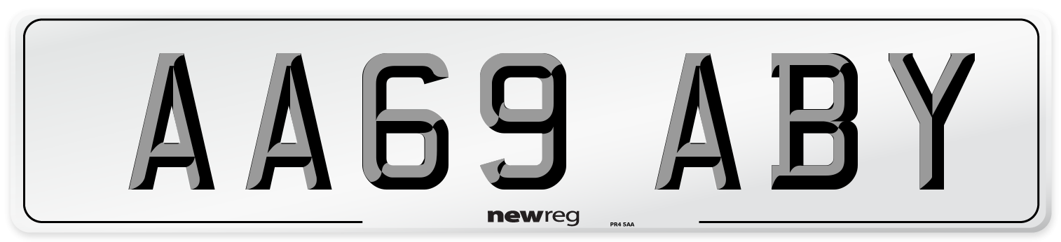 AA69 ABY Number Plate from New Reg